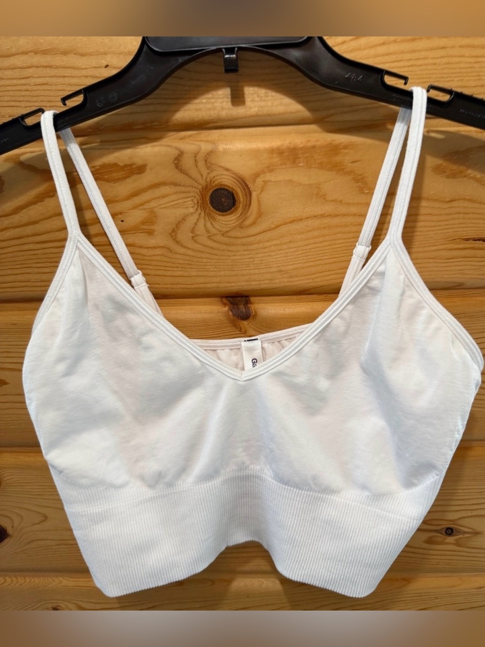 Gap Large White V-neck Bralette